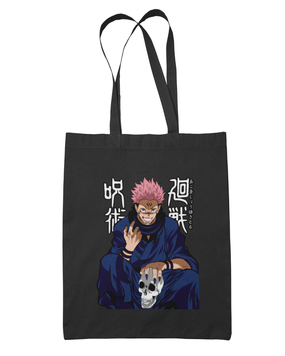 Sukuna Grin & Writing Tote Bag - Jujutsu Kaisen