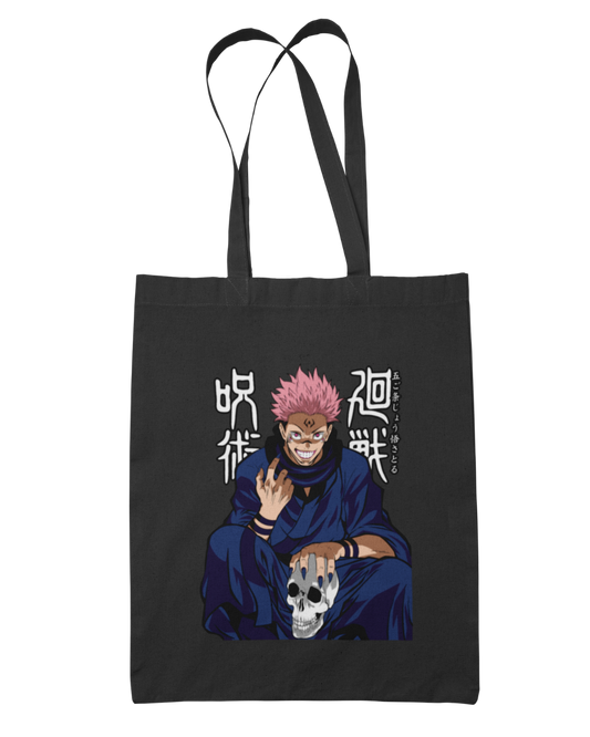 Sukuna Grin & Writing Tote Bag - Jujutsu Kaisen