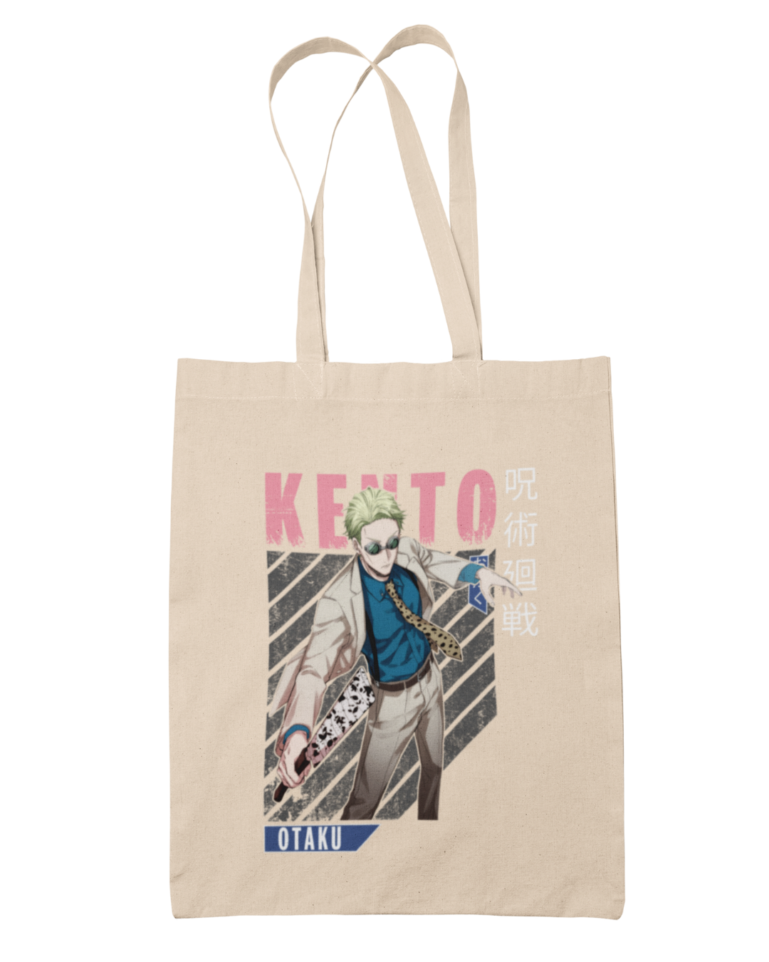 Kento Nanami Pattern & Writing Tote Bag - Jujutsu Kaisen