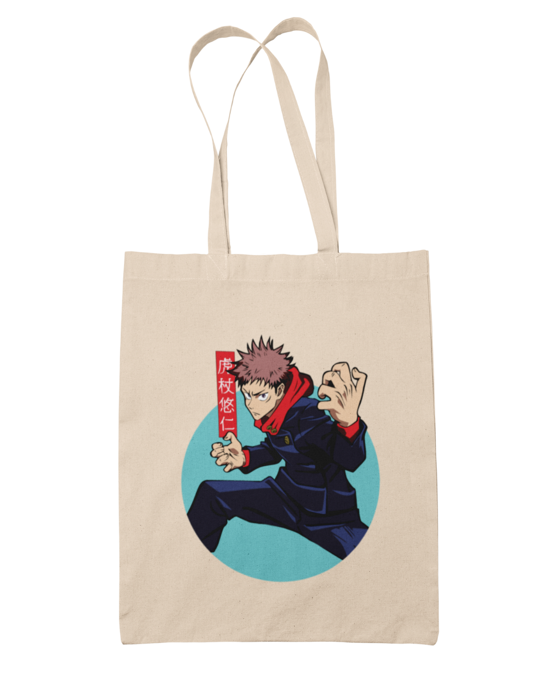 Yuji Pose & Writing Tote Bag - Jujutsu Kaisen