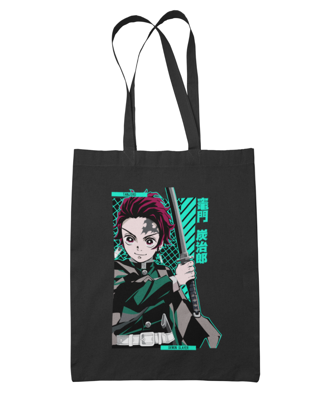 Tanjiro Pattern & Writing Tote Bag - Demon Slayer