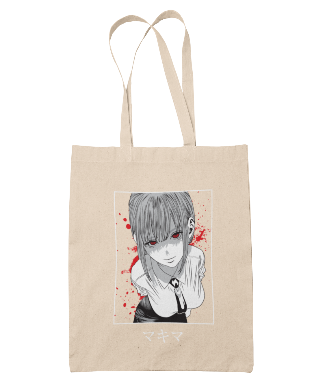 Makima & Writing Tote Bag - Chainsaw Man