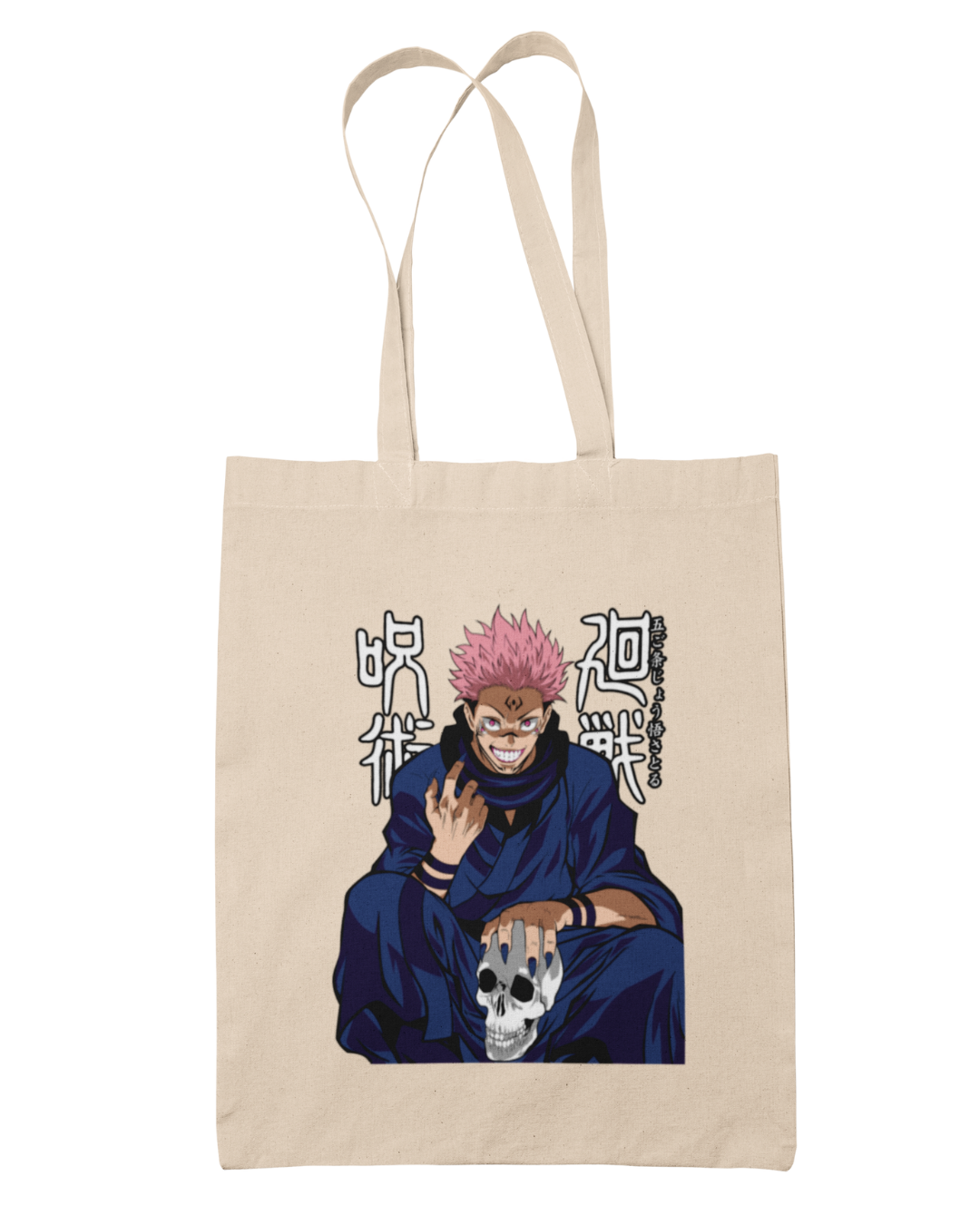 Sukuna Grin & Writing Tote Bag - Jujutsu Kaisen