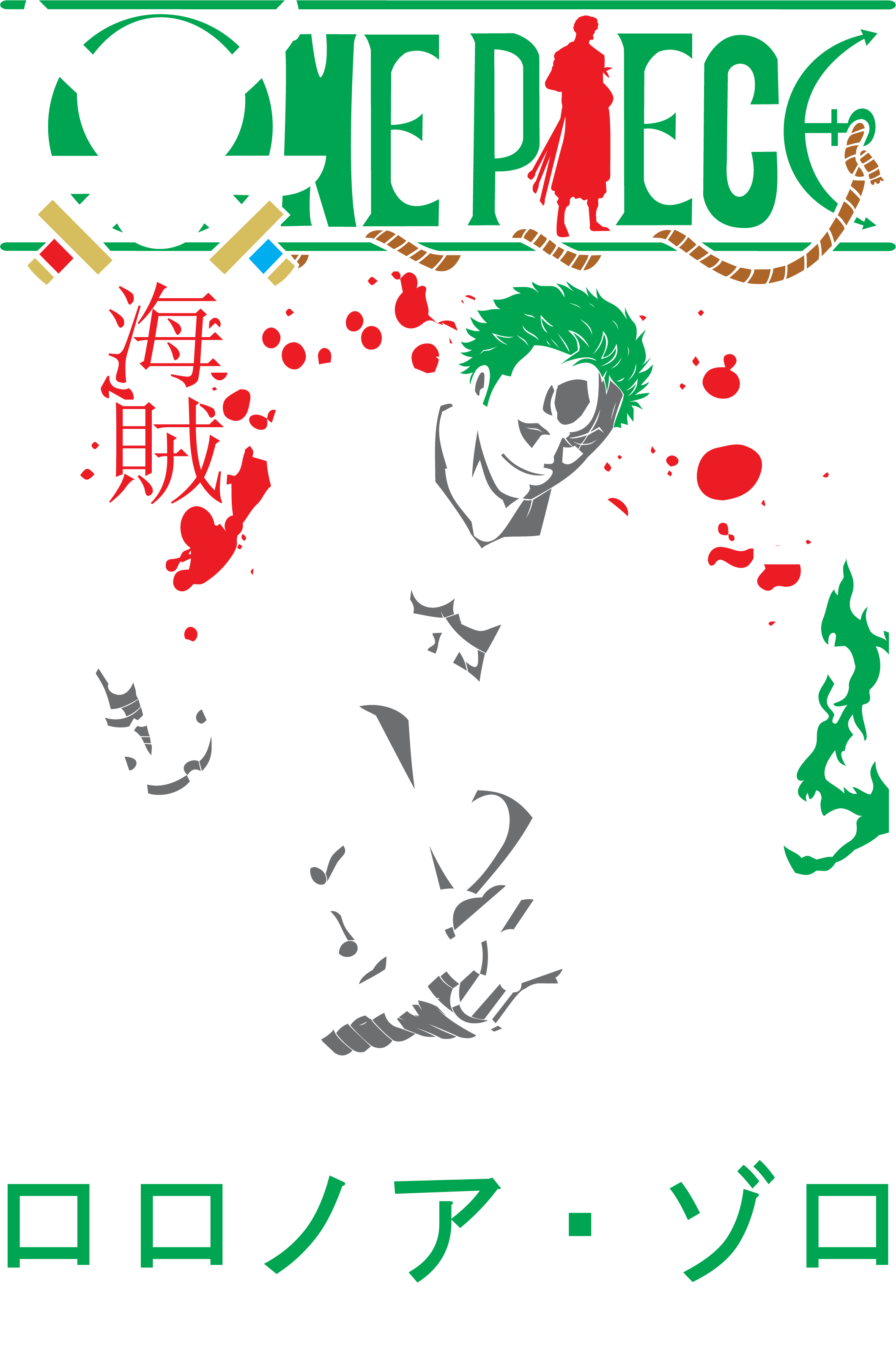 Zoro Logo & Writing Tote Bag - One Piece