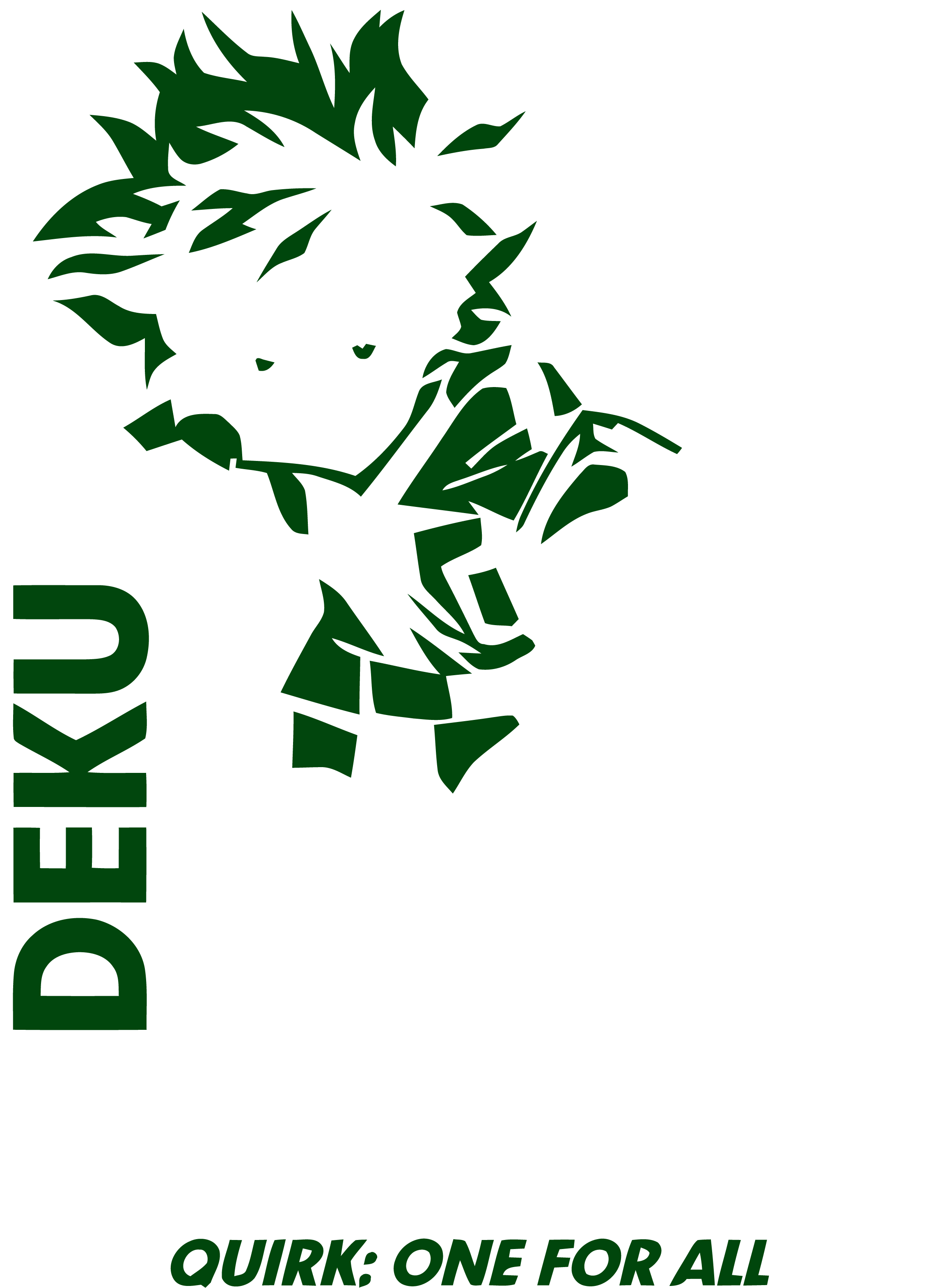 Minimal Deku & Writing Tote Bag - My Hero Academia