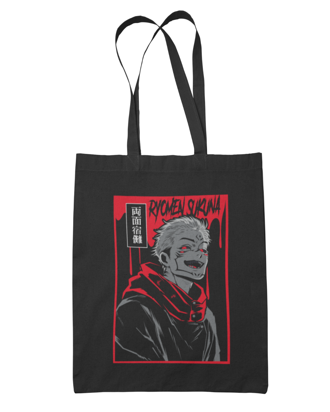 Sukuna Pattern & Writing Tote Bag - Jujutsu Kaisen