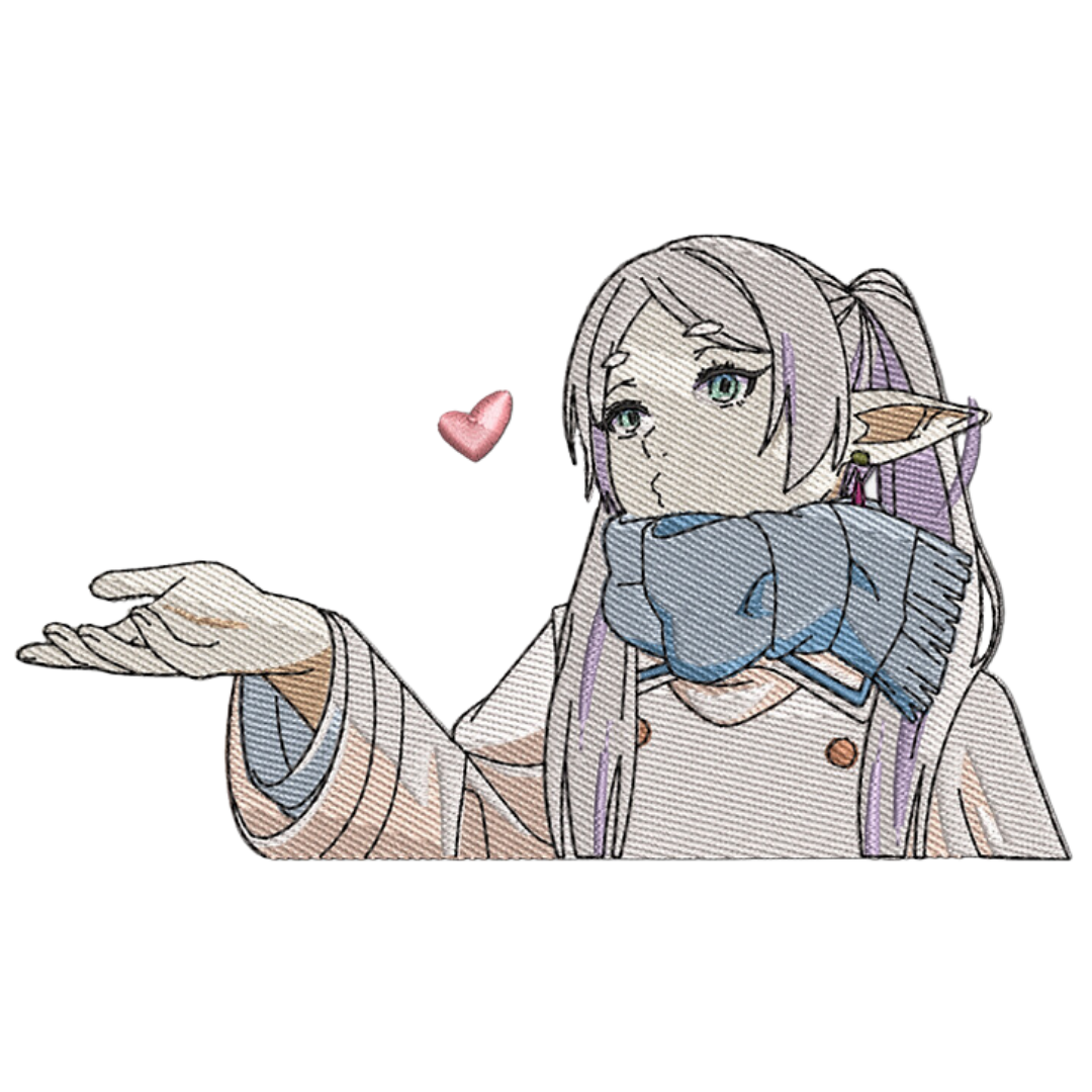 Frieren blowing a kiss Hanorac - Sousou No Frieren