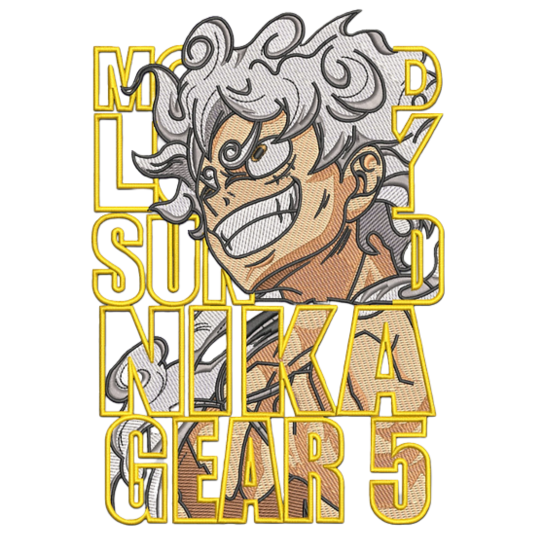Luffy Sun God Nika Gear 5 Tricou - One Piece