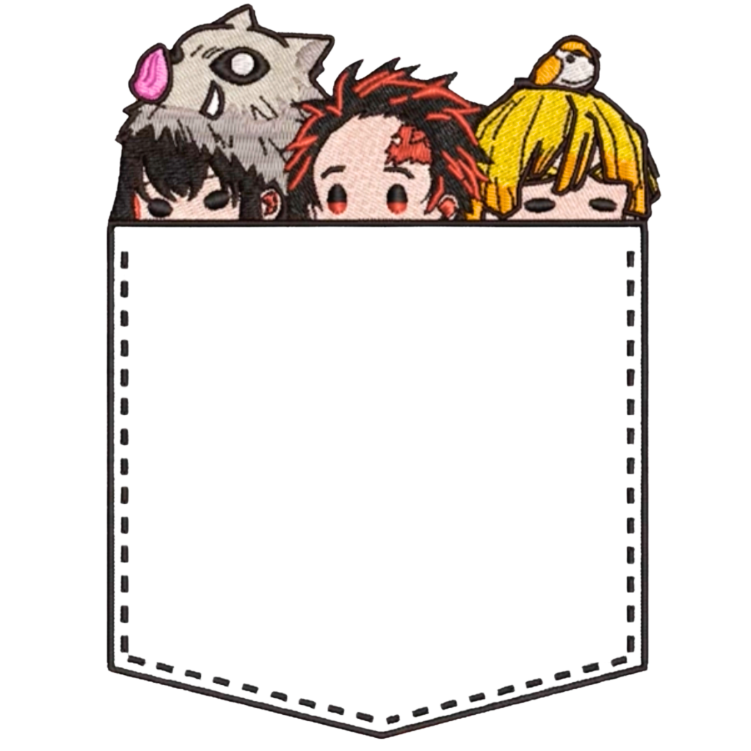 Inosuke, Tanjiro & Zenitsu Peeking Hanorac - Demon Slayer