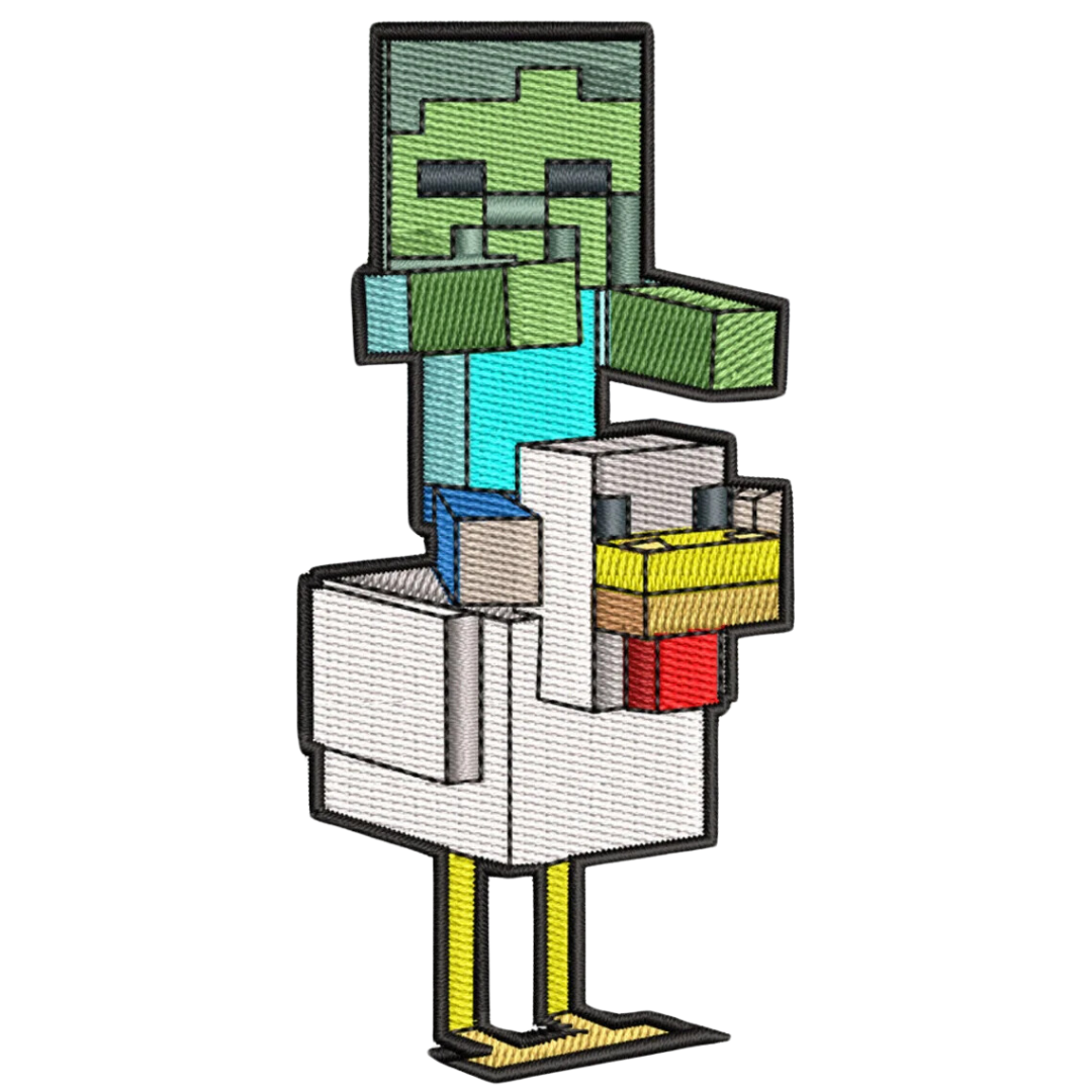 Baby Zombie riding a Chicken Bluza - Minecraft