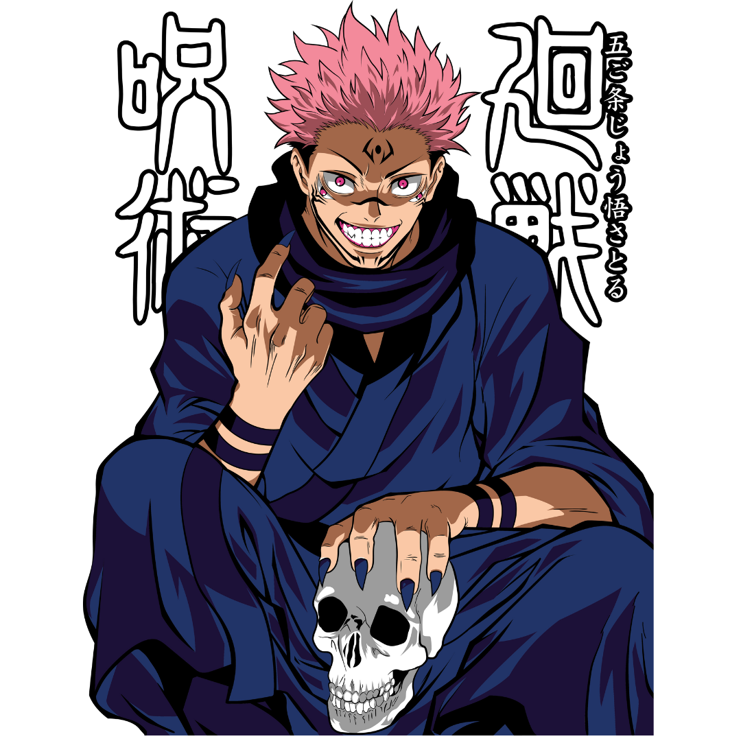 Sukuna Grin & Writing Tote Bag - Jujutsu Kaisen