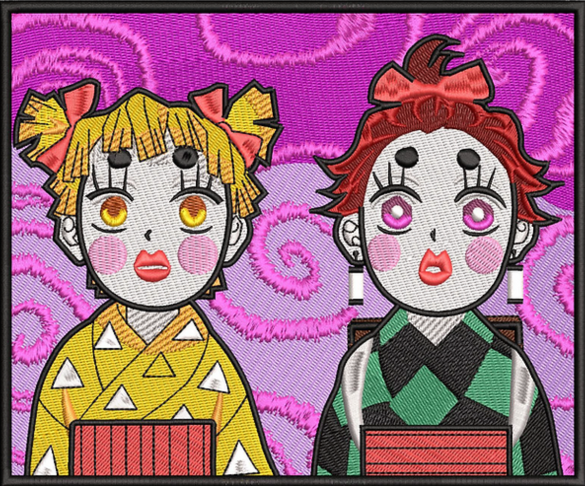 Tanjiro & Zenitsu with Make-up Bluza - Demon Slayer
