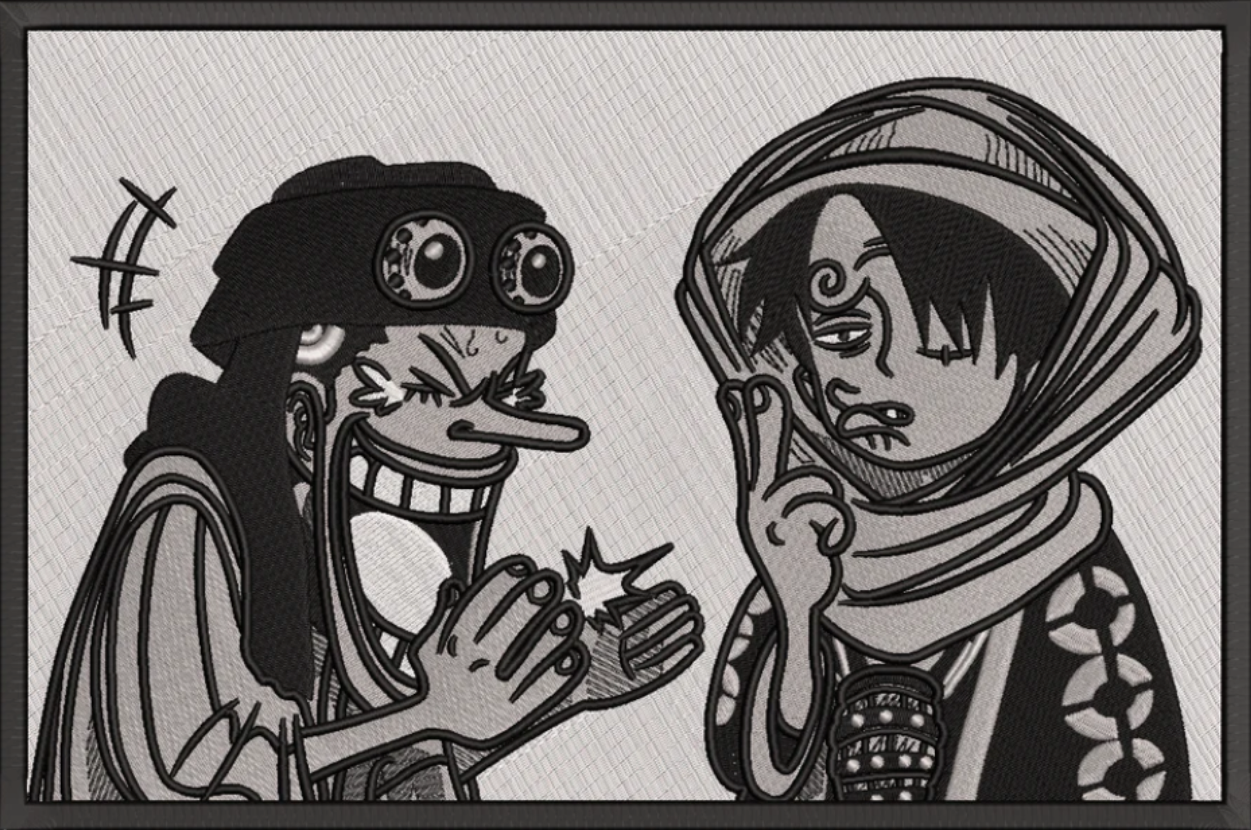 Usopp & Luffy Goofing Around Manga Panel Hanorac - One Piece