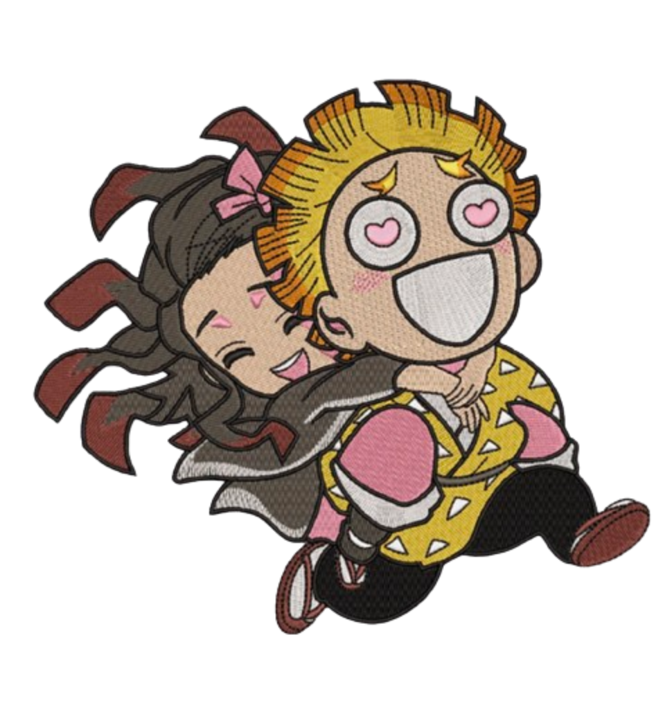 Zenitsu & Nezuko Chibi Tricou - Demon Slayer
