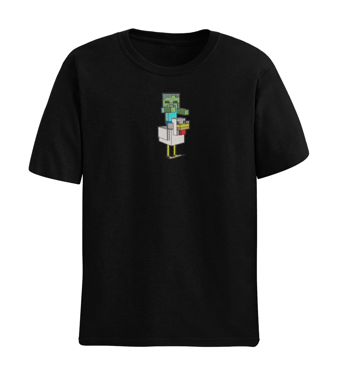 Baby Zombie riding a Chicken Tricou - Minecraft