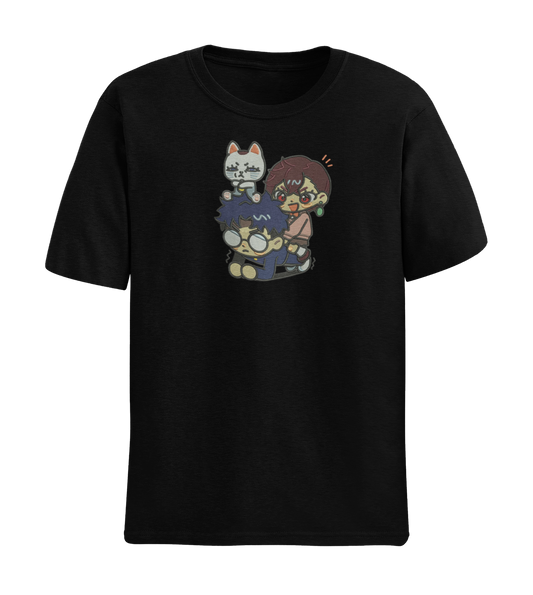 Okarun, Momo and Turbo Granny Cat Chibi Tricou - Dandadan