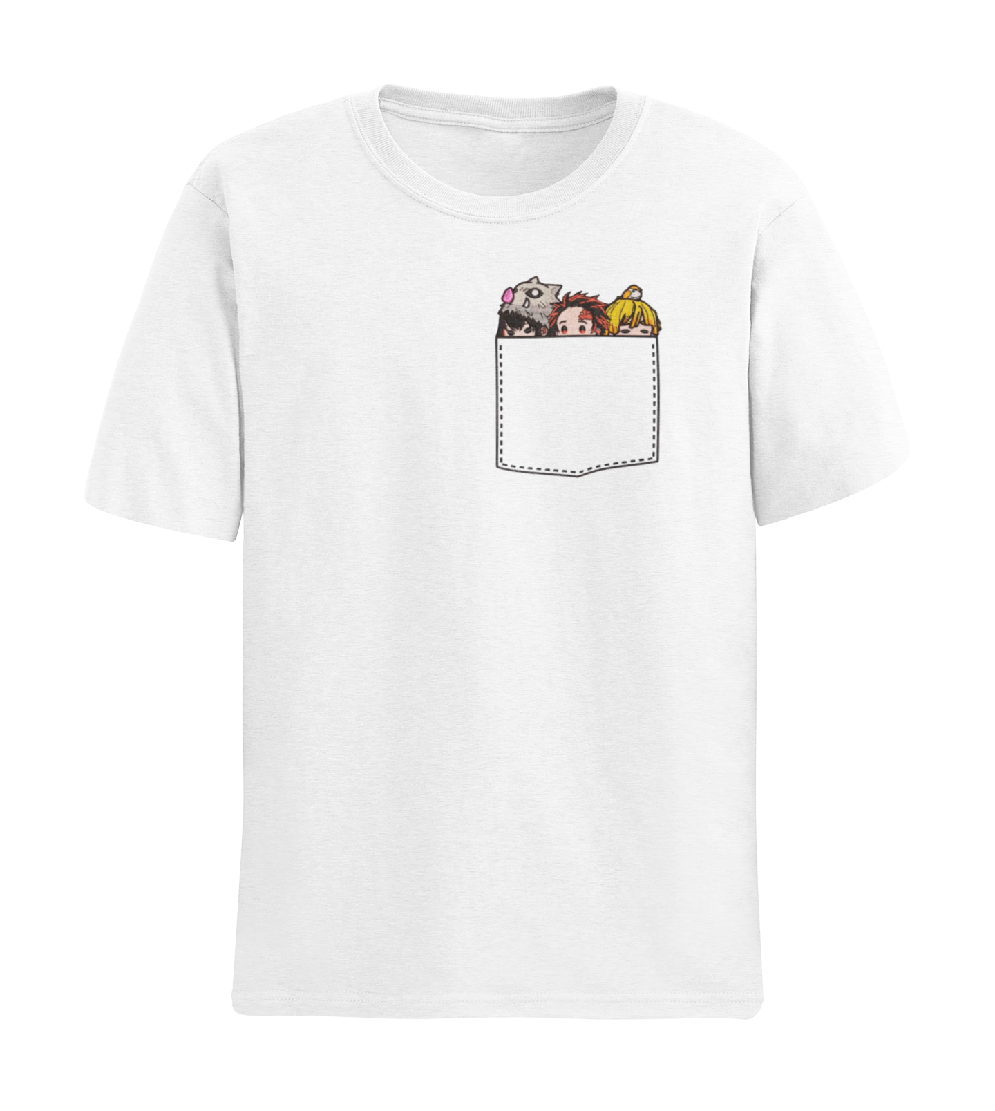 Inosuke, Tanjiro & Zenitsu Peeking Tricou - Demon Slayer