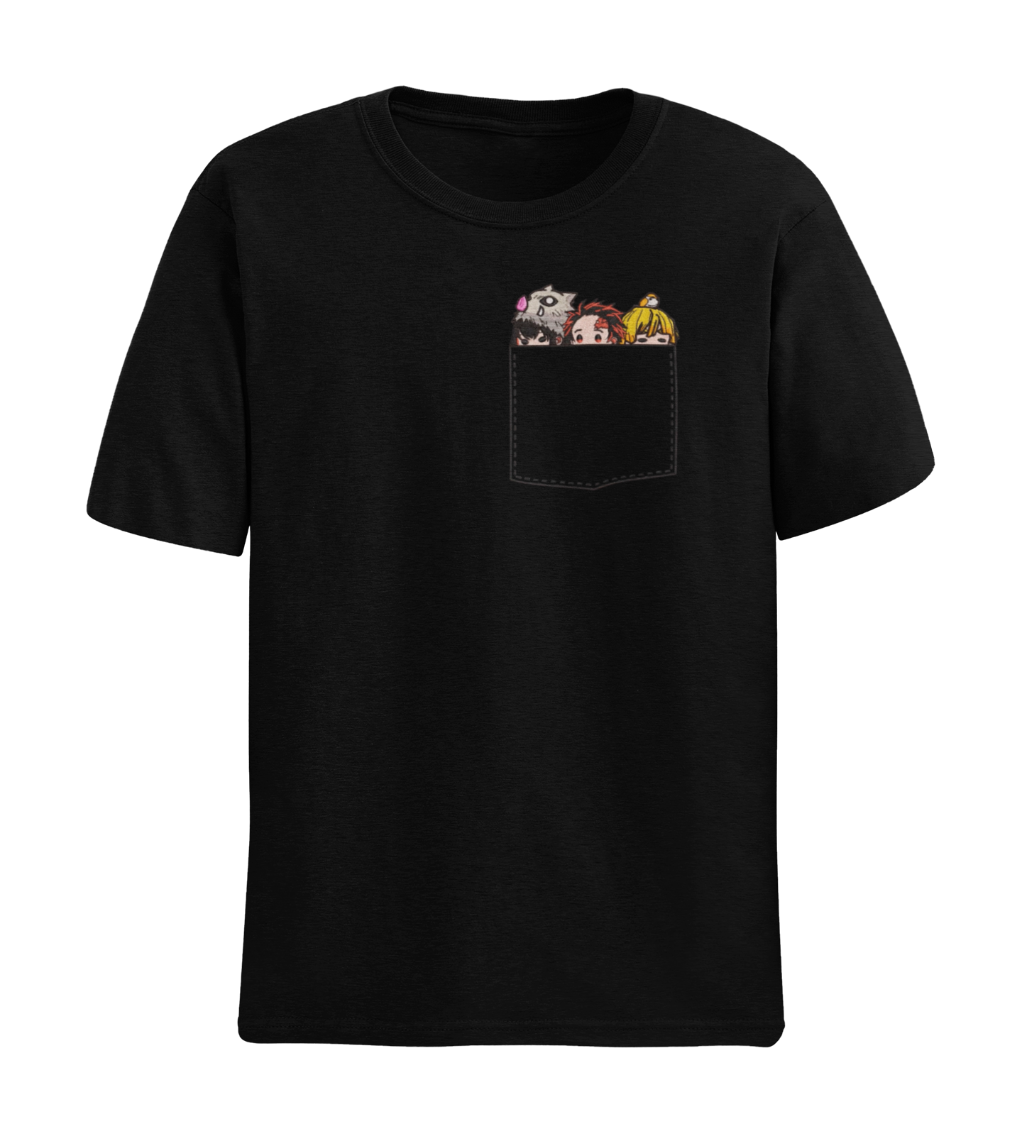 Inosuke, Tanjiro & Zenitsu Peeking Tricou - Demon Slayer