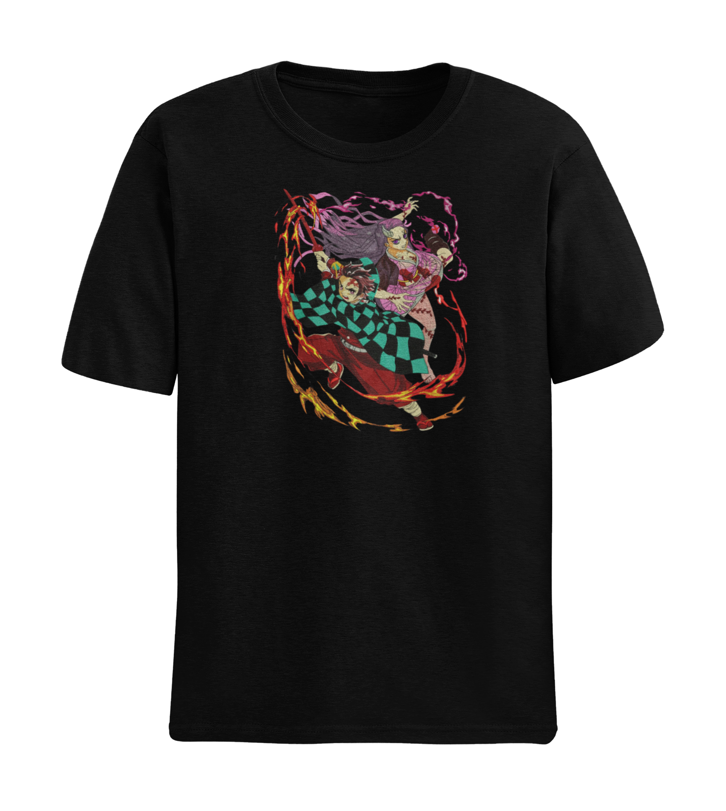 Tanjiro & Nezuko Fighting Tricou - Demon Slayer