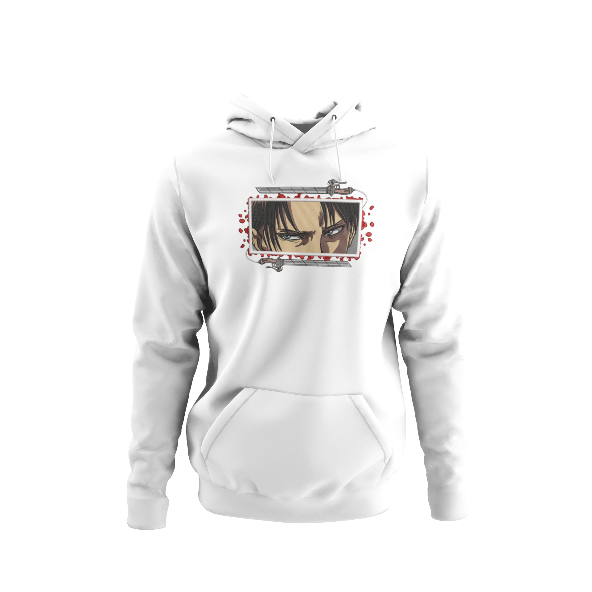 Levi Eyes & Blades Pattern Hanorac - Attack on Titan