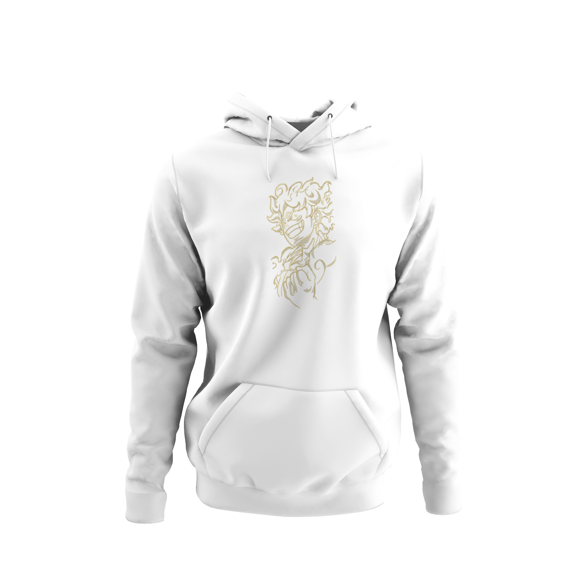 Luffy Gear 5 Gold Outline Hanorac - One Piece